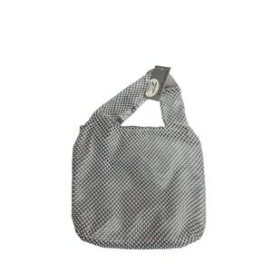 Jessica McClintock Dress Silver Beaded Handbag